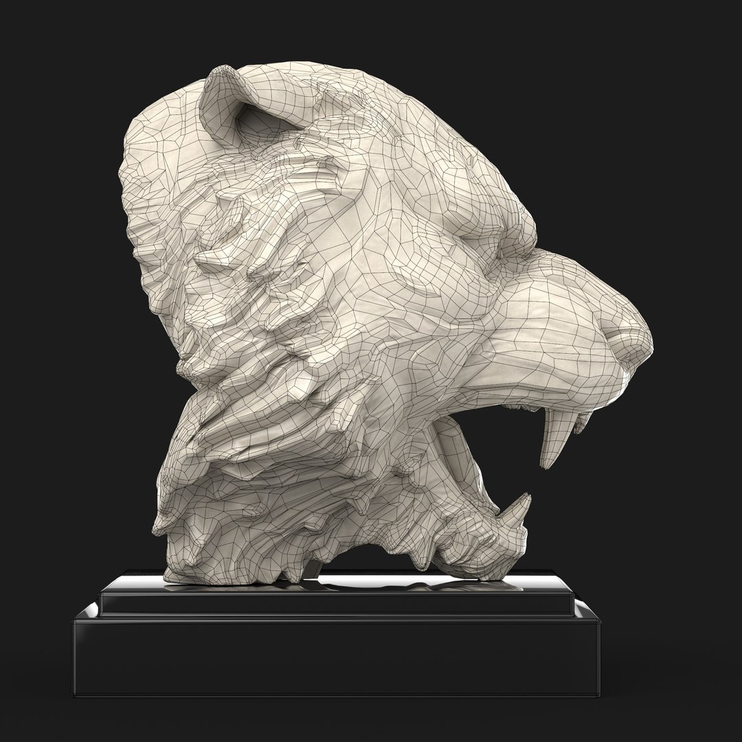 3D model Marble Tiger Head 3D model https://p.turbosquid.com/ts-thumb/D8/Jbtlm4/Di/wireframe_02/jpg/1659038789/1920x1080/fit_q87/cfbe54c1c7860ace530748d497135401d1cc3ae6/wireframe_02.jpg