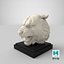 Cabeza de tigre de mármol modelo 3d