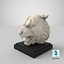 Cabeza de tigre de mármol modelo 3d