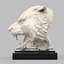 Cabeza de tigre de mármol modelo 3d