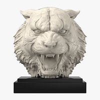 Marble Tiger Head 3D model