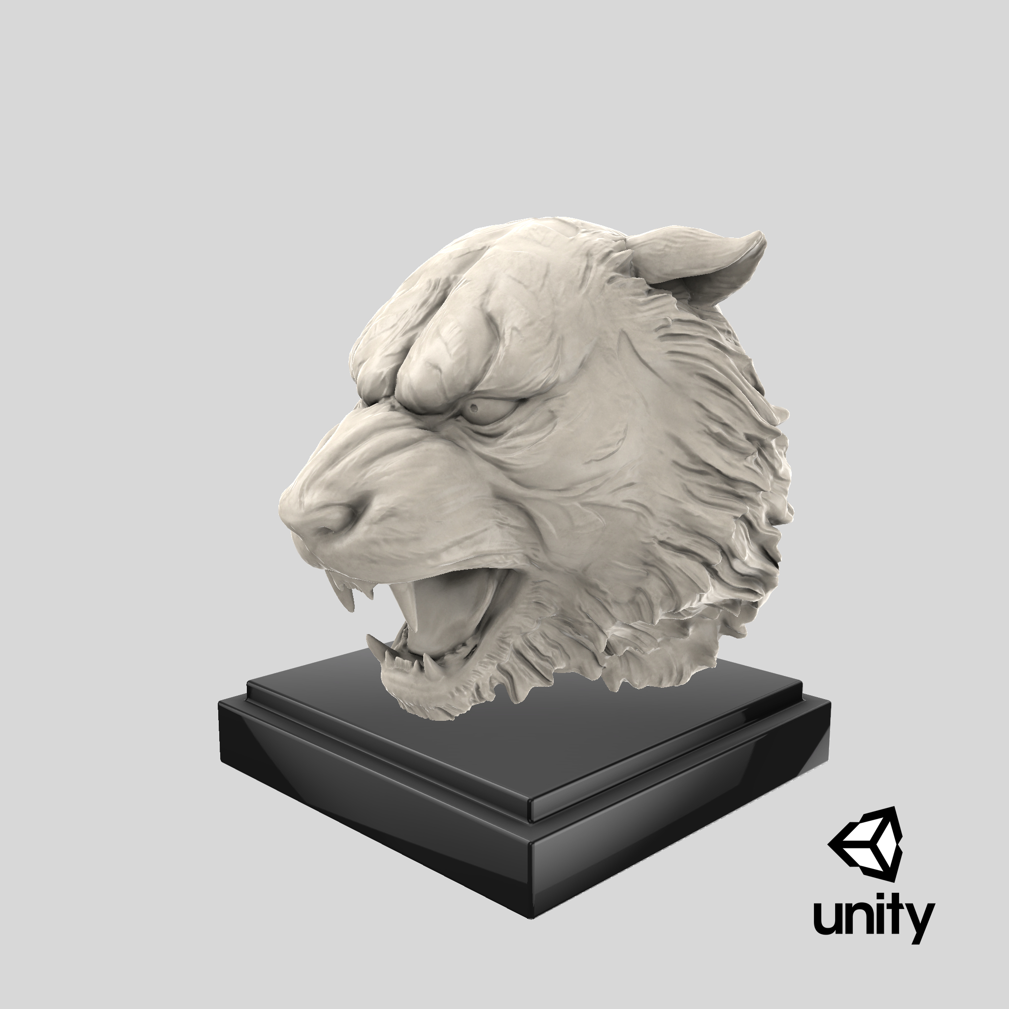 3D модель Marble Tiger Head 3D model - TurboSquid 1934781