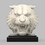Cabeza de tigre de mármol modelo 3d