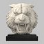 Cabeza de tigre de mármol modelo 3d