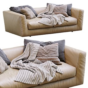 Ferlea Leather Sofa H01 3D model