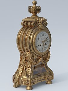 3d louis xvi clock model