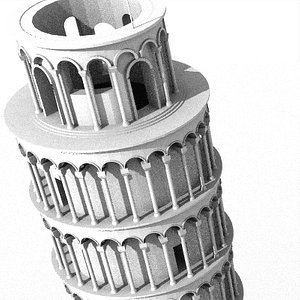 3d model leaning tower pisa