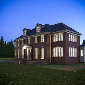 Home Alone House Exterior With Garland