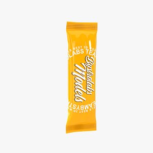 Stick Sachet Packaging Mockup - Realistic Product Render