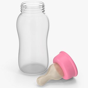 3D Baby Feeding Bottle Opened model