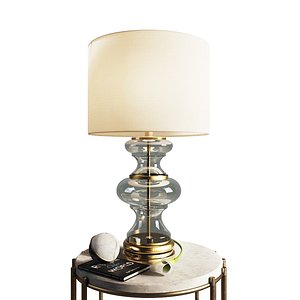 3D model table lamp jasmine glass