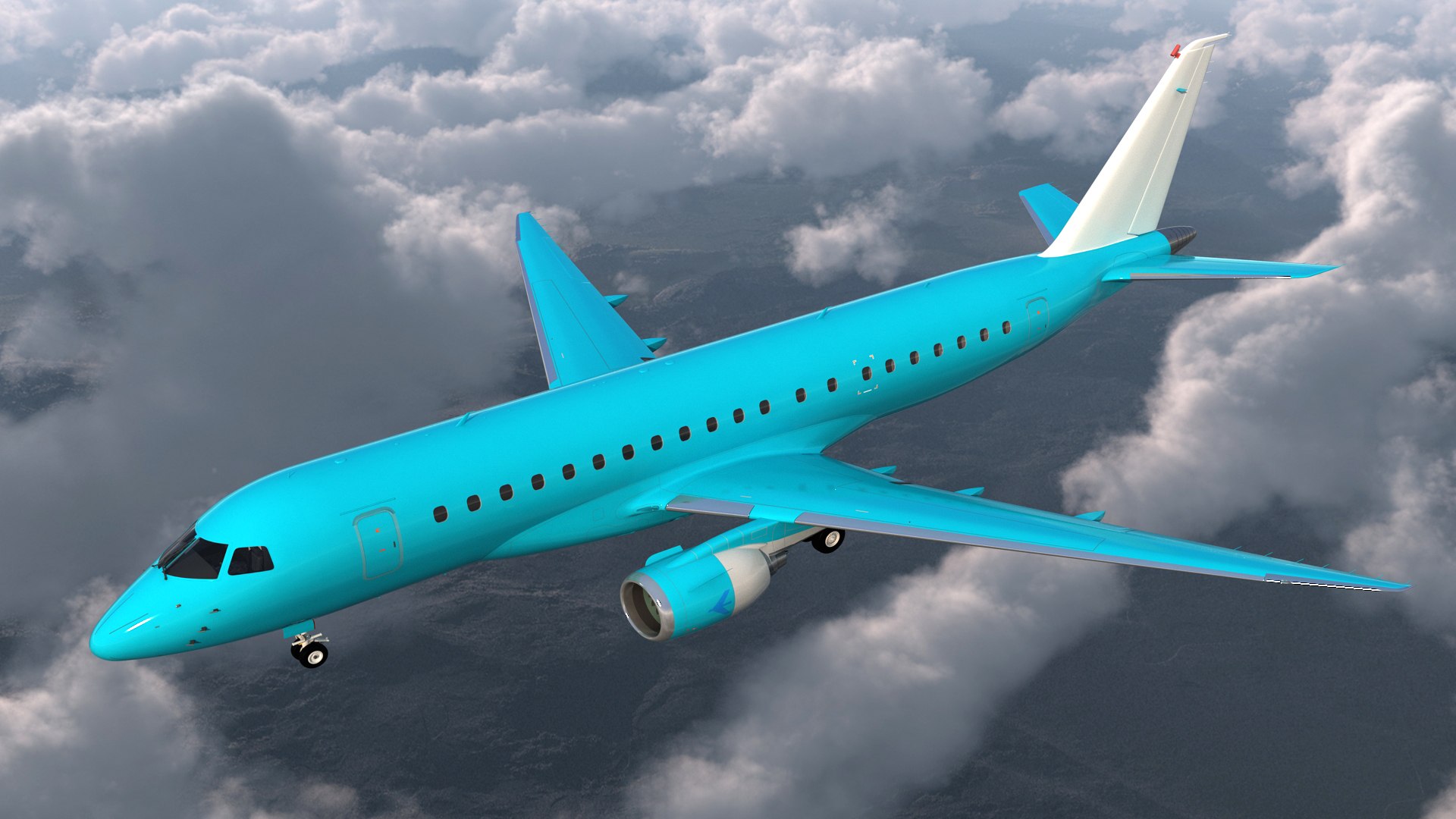 Commercial Airliner Generic 3D model preview