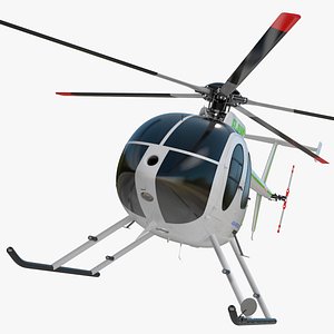 MD 500E Light Helicopter Exterior Only 3D model