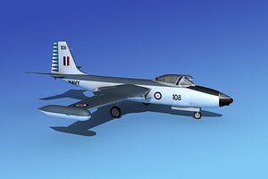 cockpit f2h banshee jet fighter 3d 3ds