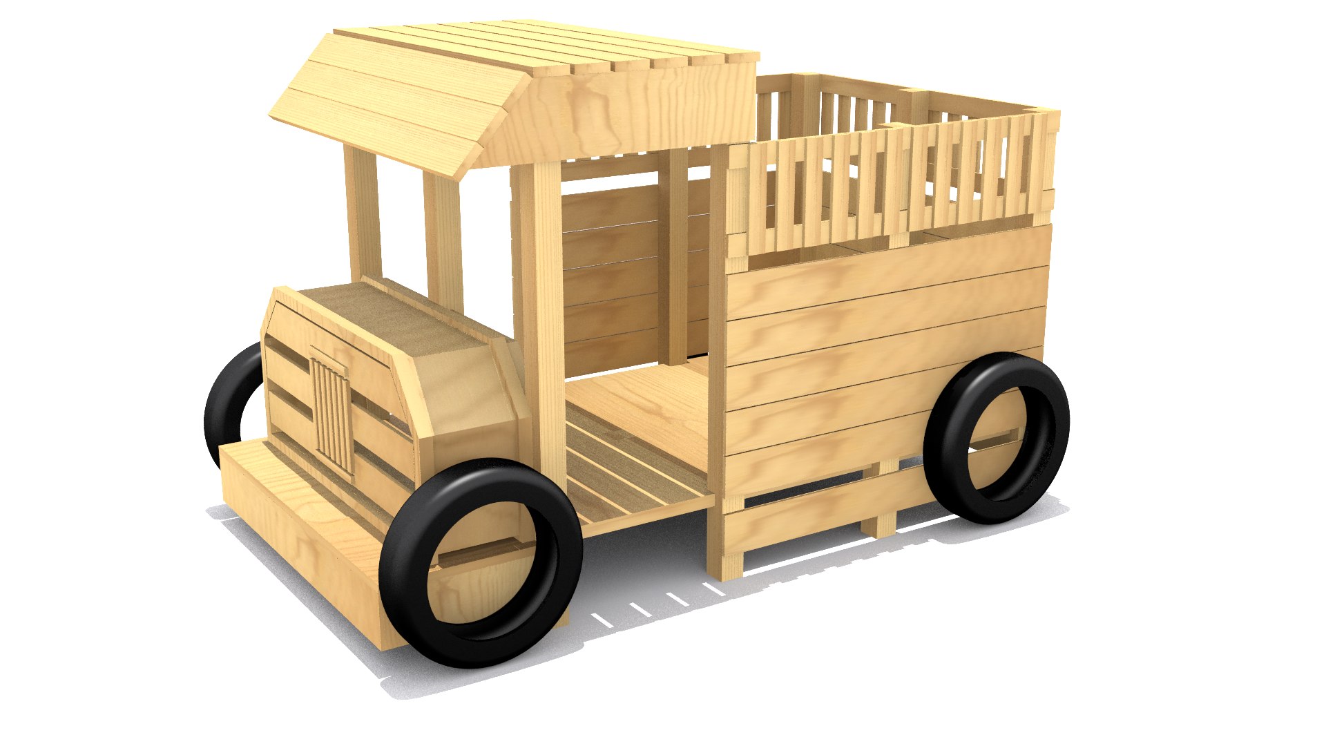 Playground- Wooden Vehicle Play model - TurboSquid 1756857