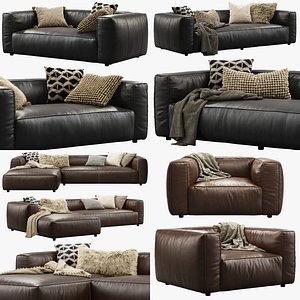 Joybird Jaxon Leather Collection 3D model