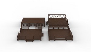 Wooden Terrace 3D model