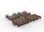 Wooden Terrace 3D model 3D model