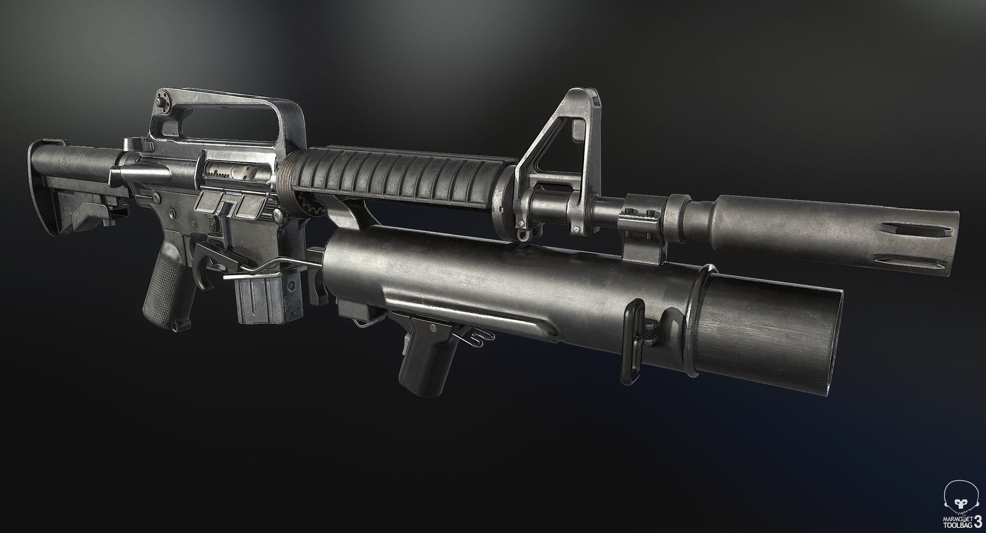 xm177 grenade launcher 3D model https://p.turbosquid.com/ts-thumb/D9/2A6Zj5/eOfRuzZX/screenshot018/png/1505668975/1920x1080/fit_q87/9b6ab62a9391186383fc966ba8da136334f393ae/screenshot018.jpg
