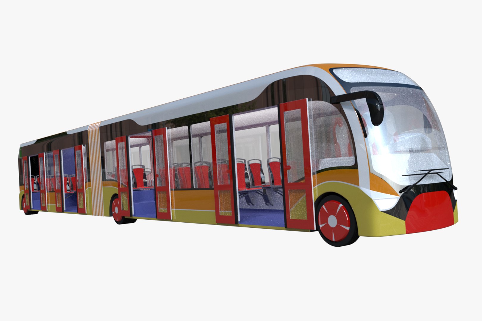 City Articulated Bus Model - TurboSquid 1419011