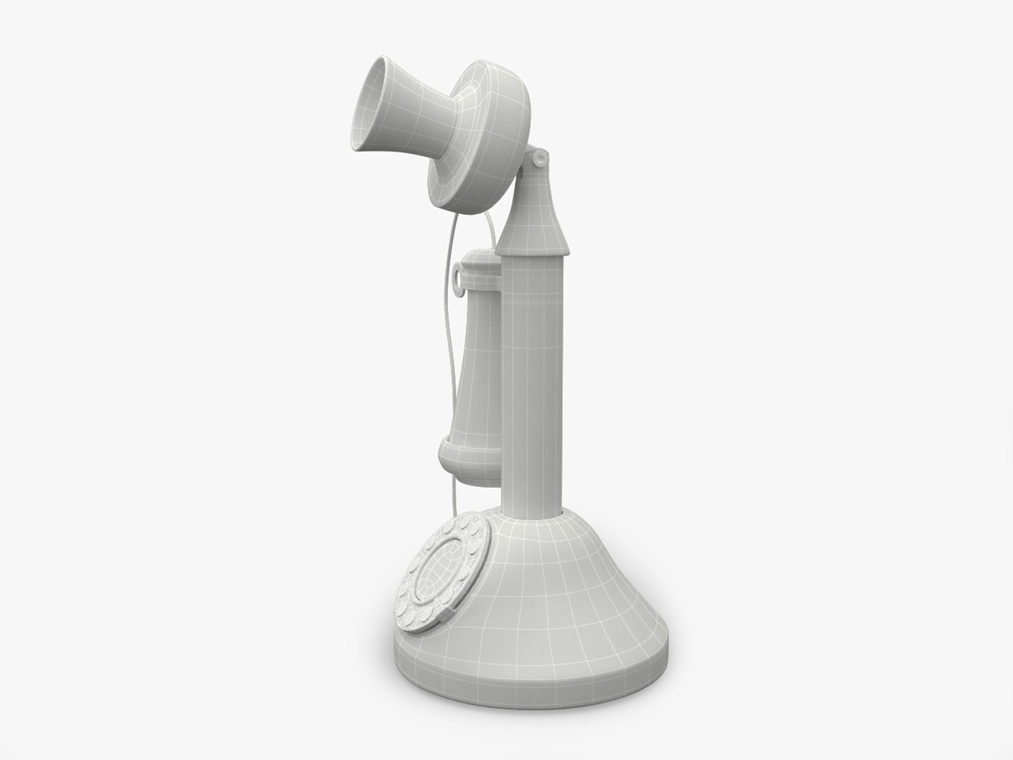 Crosley Cr64bk Candlestick Phone Model TurboSquid