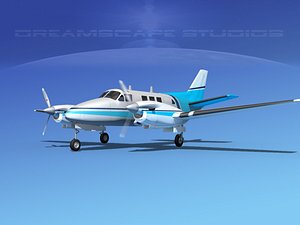 beechcraft king air c-90 3d model