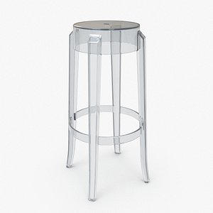 3d transparent bar stools model