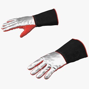 3D Heat Resistant Welding Gloves Rigged