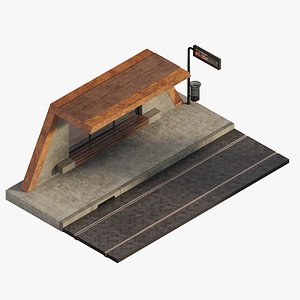 3D Tram station model