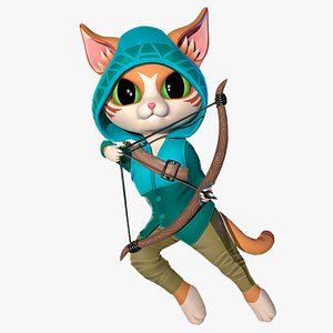 Cat Archer 002 3D model