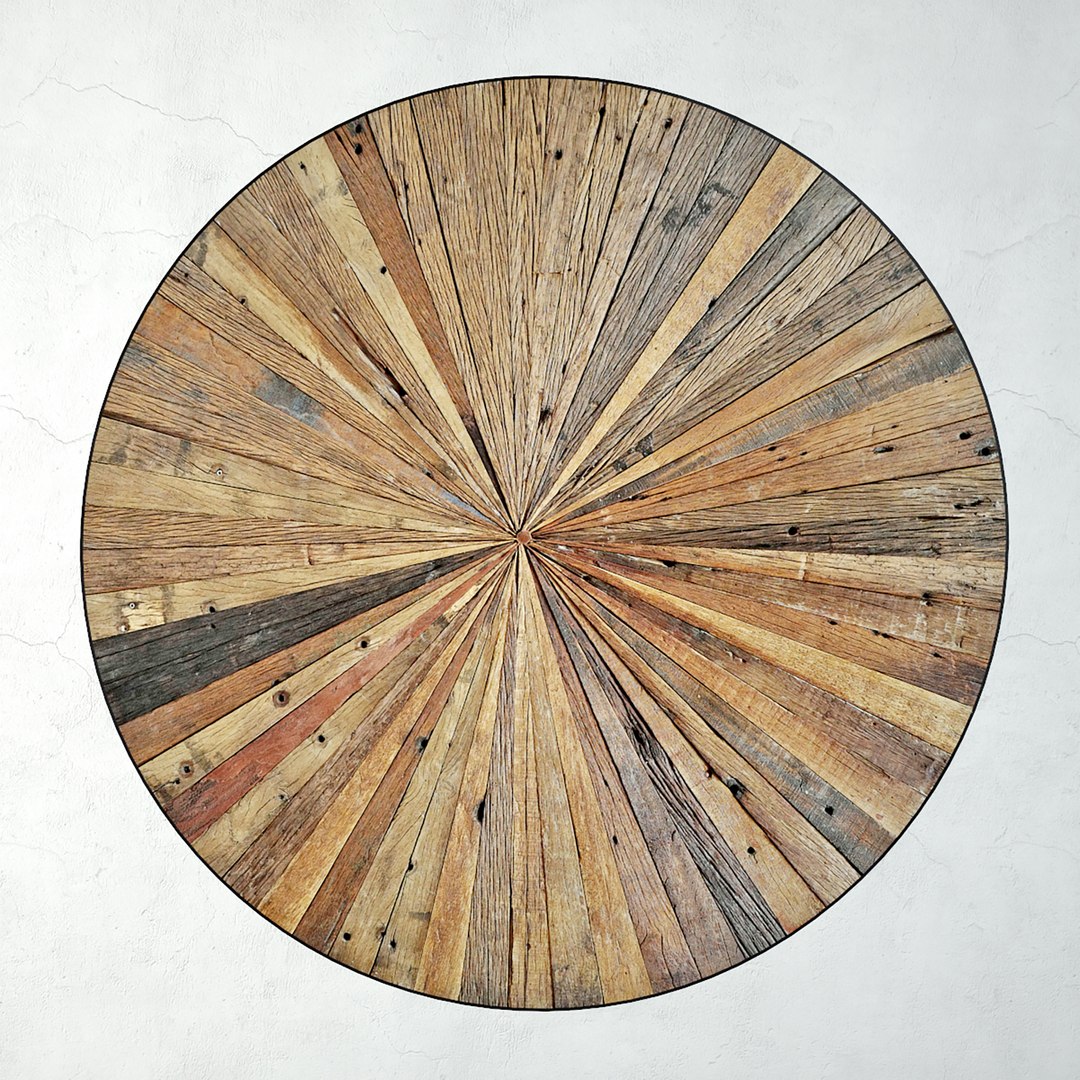 3D model Salvaged Round Pinwheel Coffee Table - TurboSquid 2125121