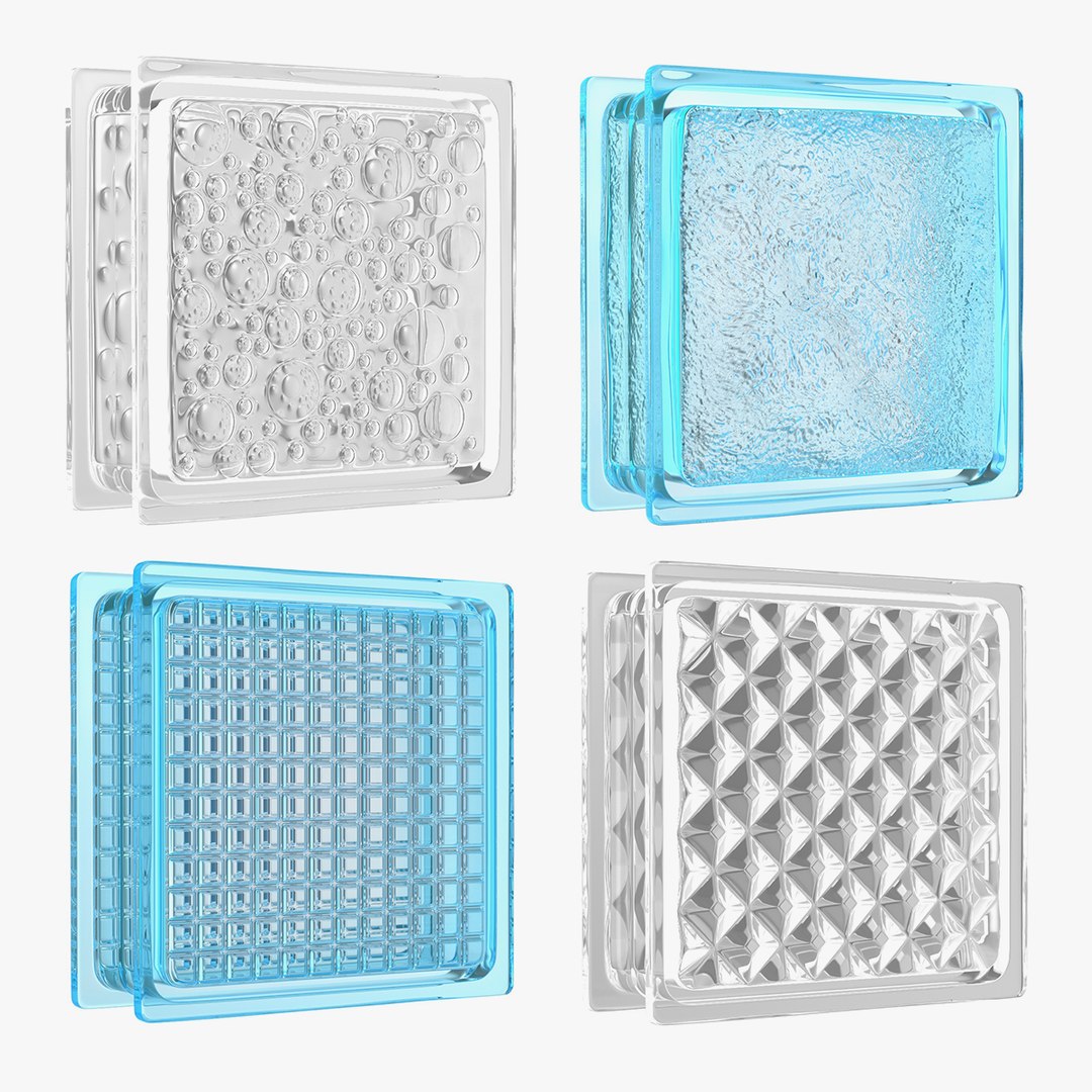 Glass Blocks Collection 3D model preview