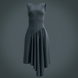 3D 3D Female Clothing - Velvet Dress model