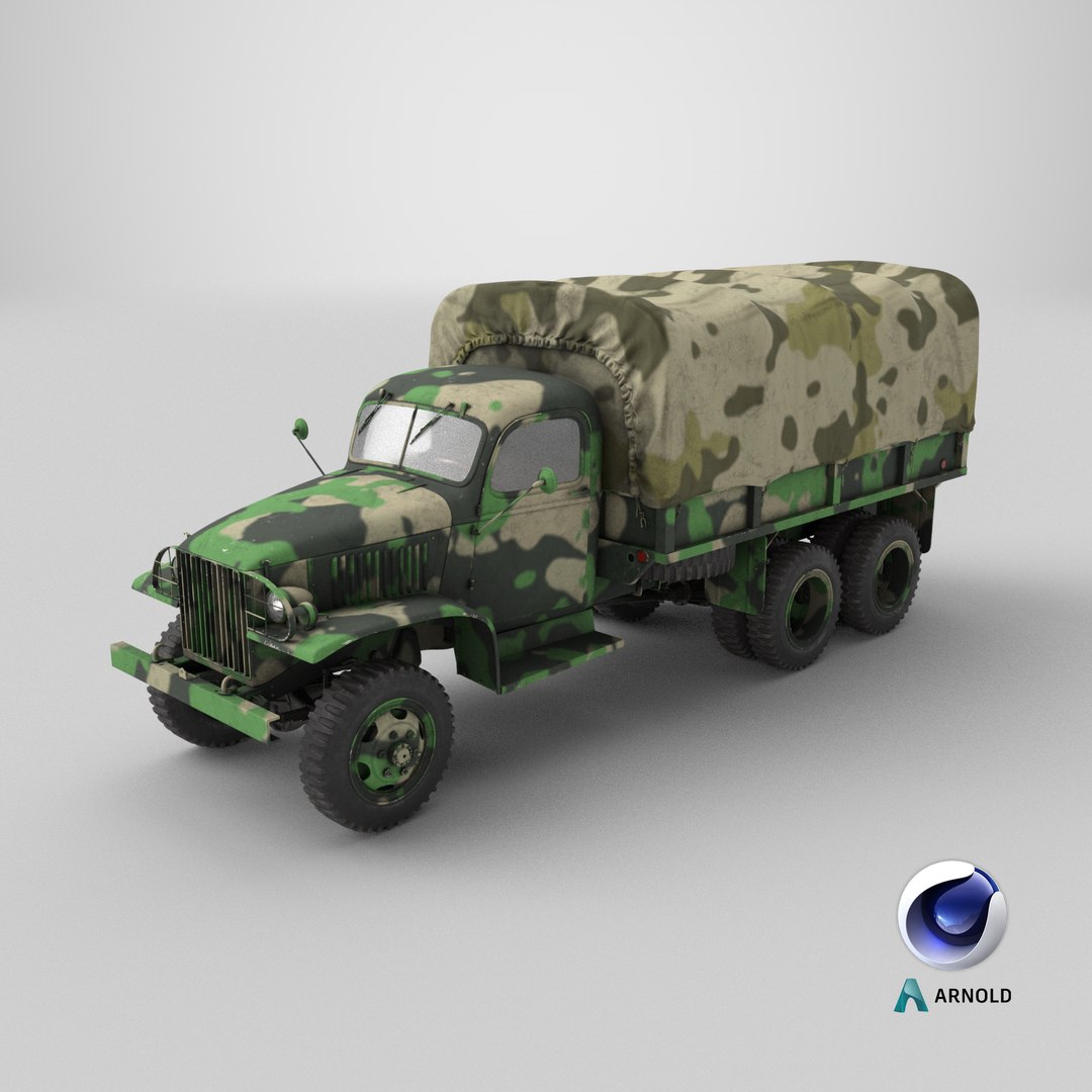 3D model Retro  Army Transport Truck in Woodland Camo with Canvas Roof https://p.turbosquid.com/ts-thumb/D9/XpPn4i/xH/stemcell_cinema_4d_arnold_render/png/1775144560/1920x1080/fit_q87/e3232c706d52cb991f36ffdbc4e7d94170eed5ed/stemcell_cinema_4d_arnold_render.jpg