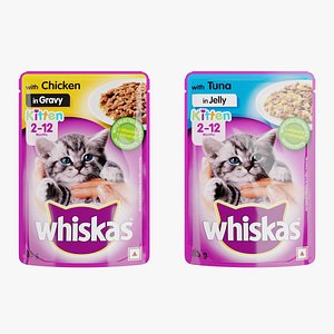 3D Whiskas Kitten Food Collection model