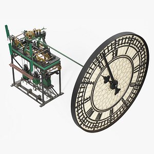 Clock Tower Drive with Dial and Hands