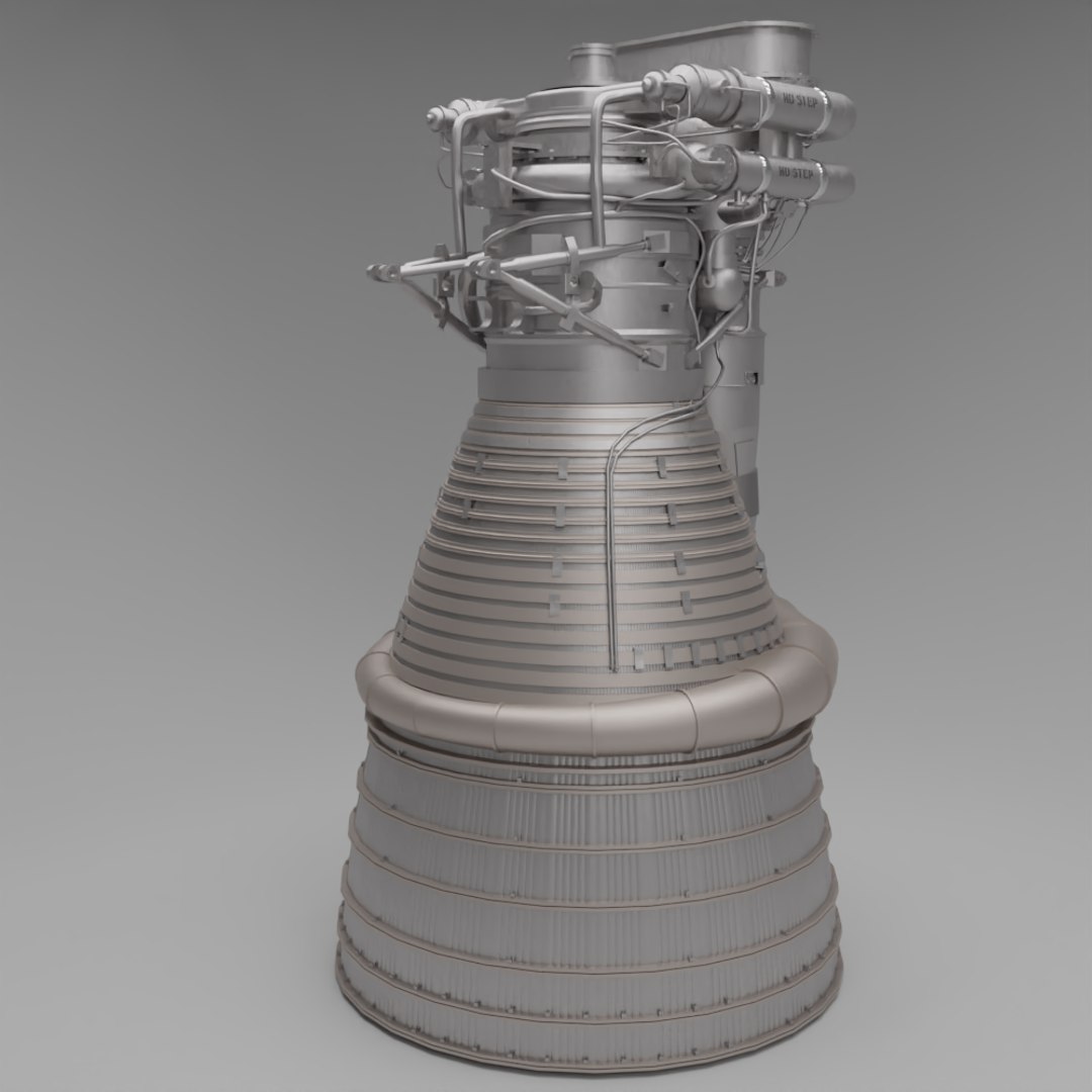 Rocket Engine F-1 3D Model - TurboSquid 1577619