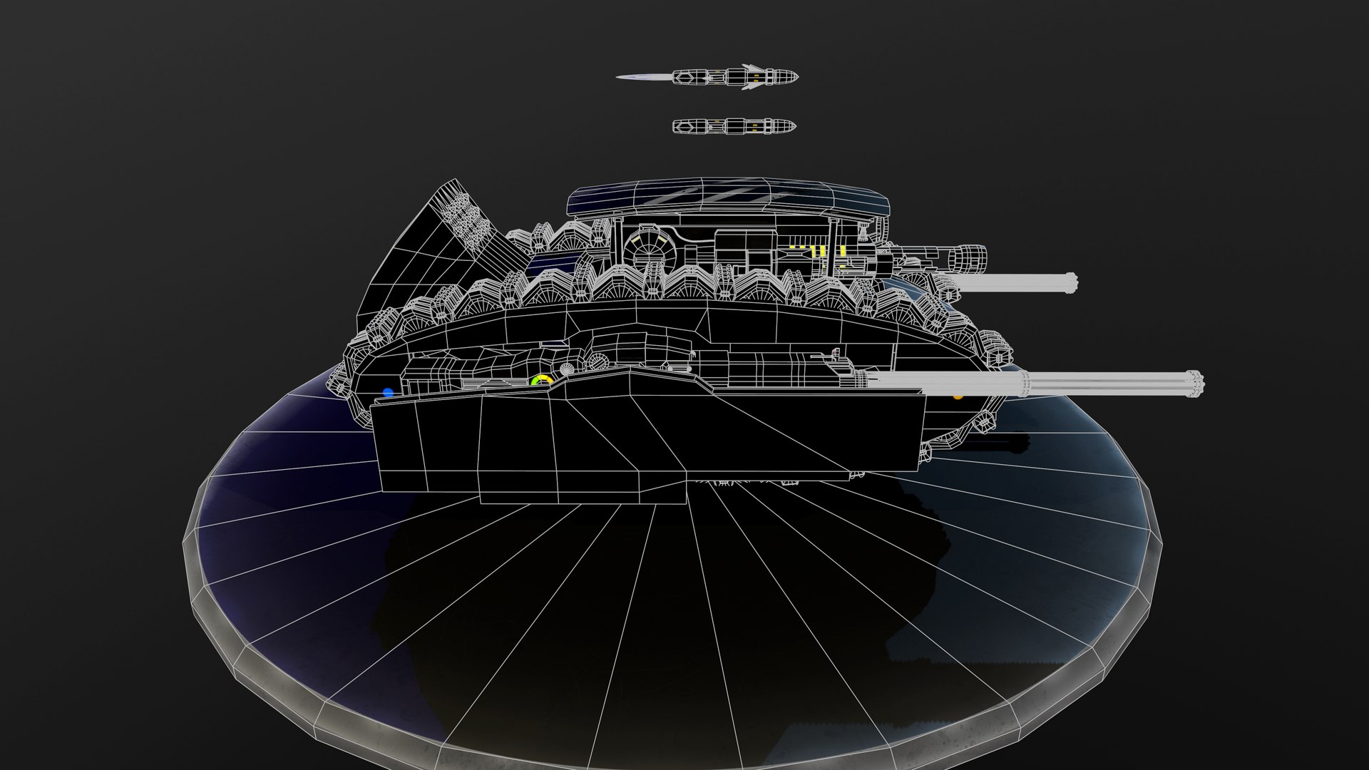 Sci-fi Drone Mini Tank - Milwaukee  and DeWolt 3D model https://p.turbosquid.com/ts-thumb/D9/dm8H46/eV/3_wireframe/png/1701147768/1920x1080/fit_q87/8e85dc9a74a6763ec0d44400214b3c6ed0551049/3_wireframe.jpg