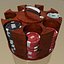 3d model poker chip carousel