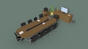 Low Poly Meeting Room