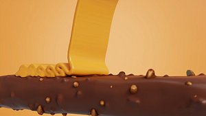 Animated Chocolate simulation 3D