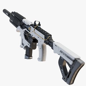 3D Futuristic Assault Rifle