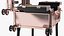 Professional Makeup Trolley with Light Pink 3D model