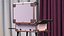 Professional Makeup Trolley with Light Pink 3D model
