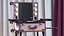 Professional Makeup Trolley with Light Pink 3D model