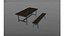 Mesa e banco de madeira