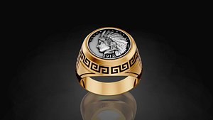 coin luxury jewelry ring