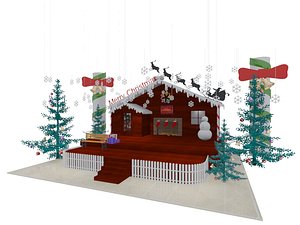 christmas stage exhibition 3D model