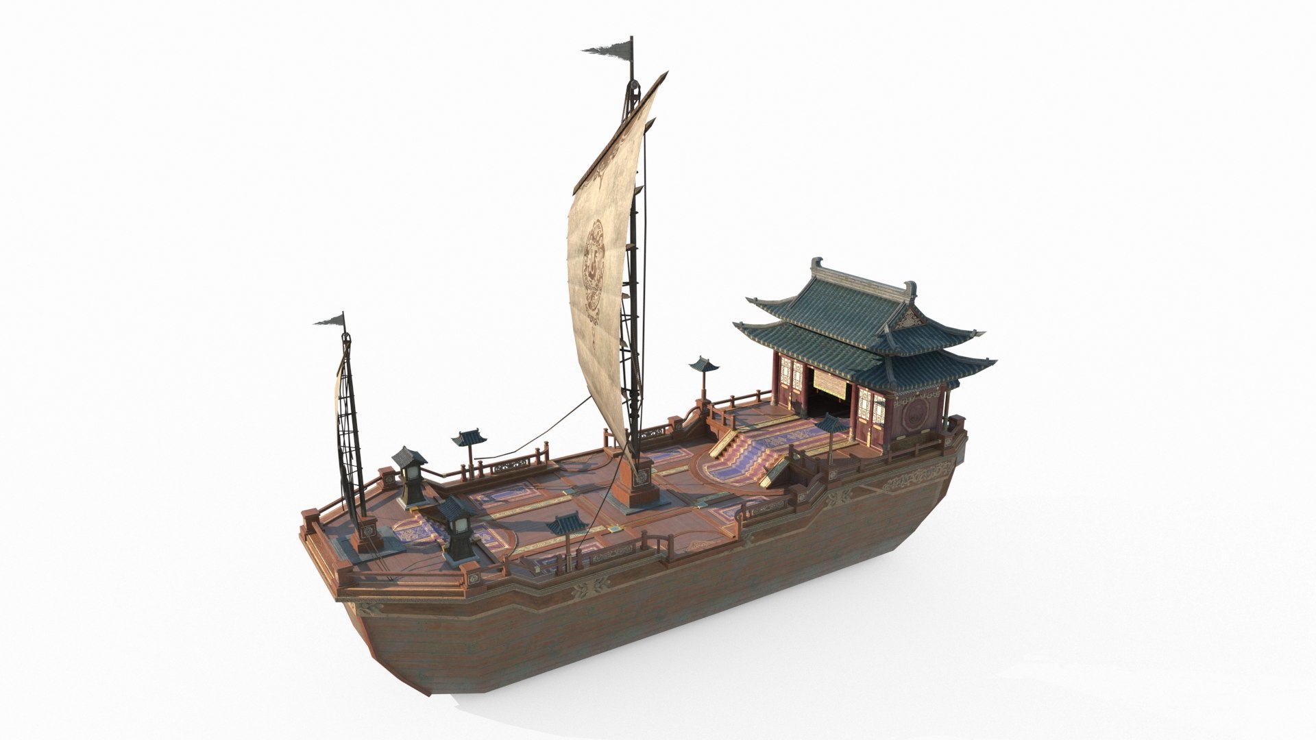 3D model Ancient Asian carrier ships - TurboSquid 2057838