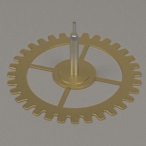 clock gear wheel 3d model